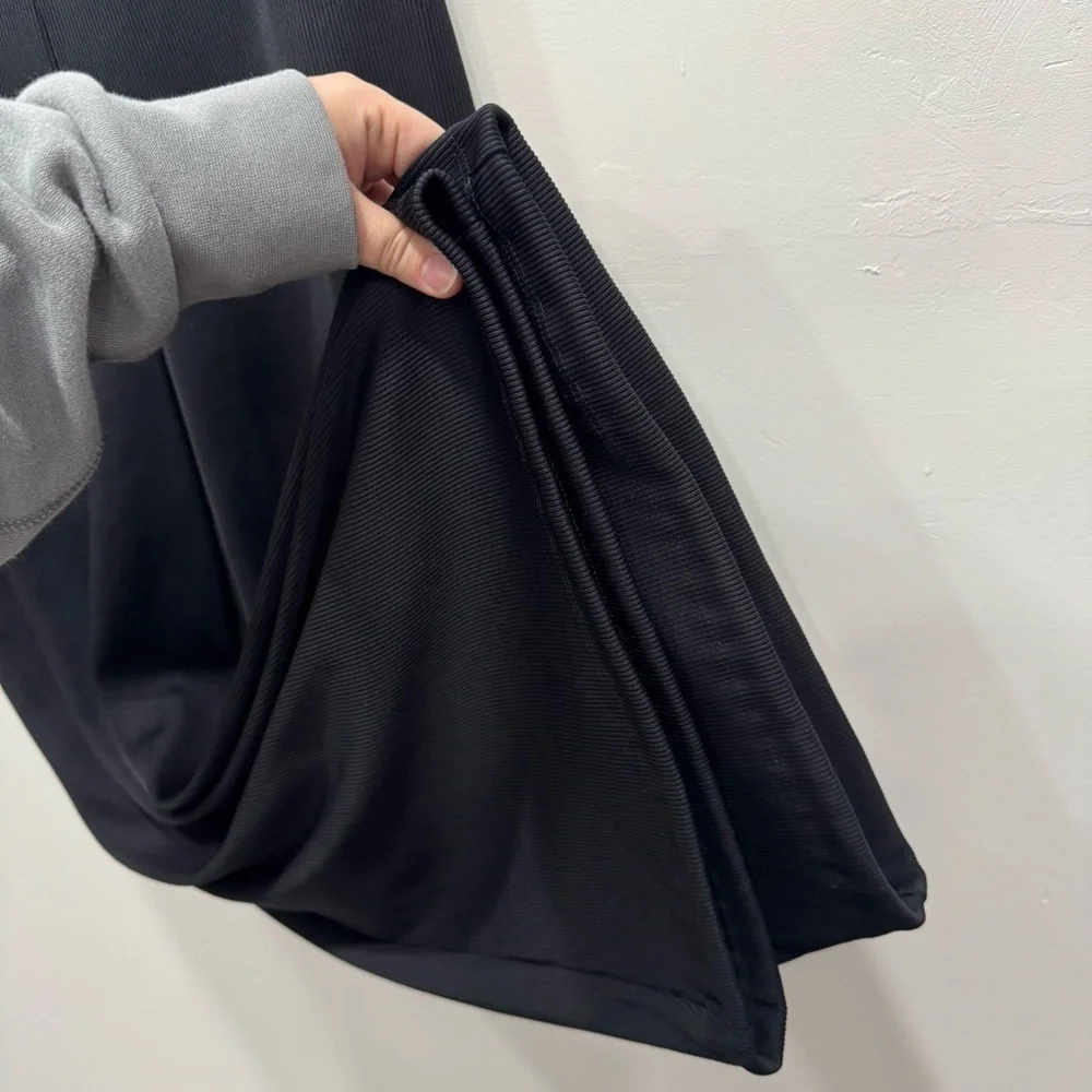 Nike Ribbed Black Wide Flare Leg Pants Medium